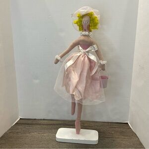 Whimsical hand painted textile Doll. Ballerina. Tooth fairy. Pre-owned